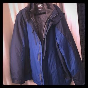 Zeroxposur 2 in 1 Blue Winter Jacket XXL